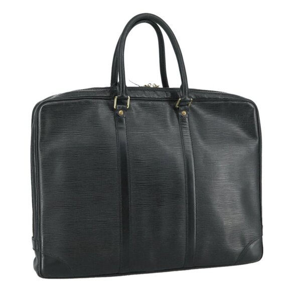 LOUIS VUITTON Epi Porte Documents Voyage Business Bag Black - Picture 1 of 16